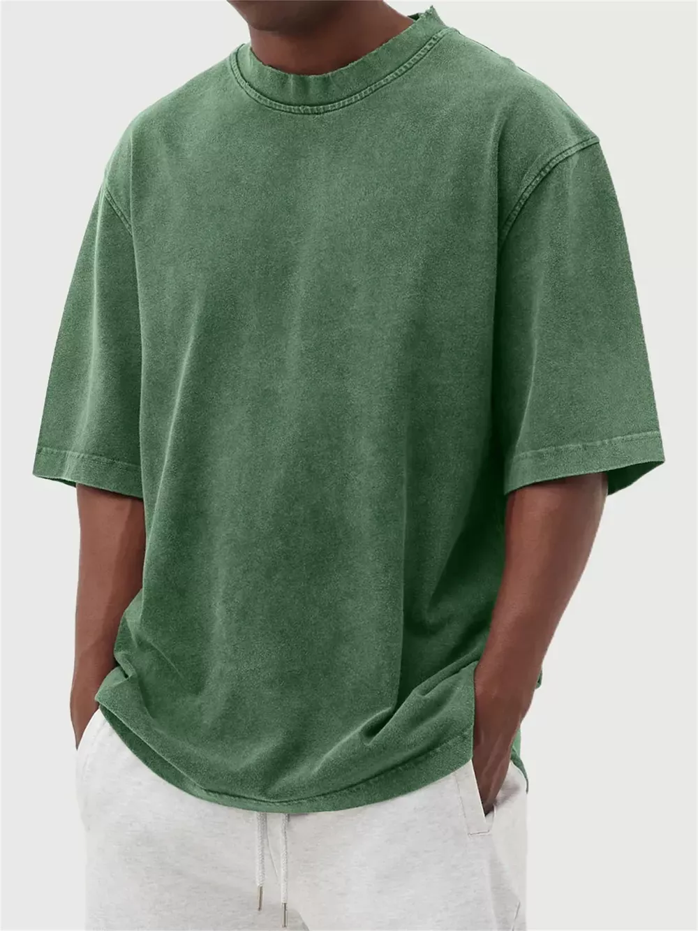 Men's Full Size Vintage Wash Oversized T-Shirt Plus Size, image 5