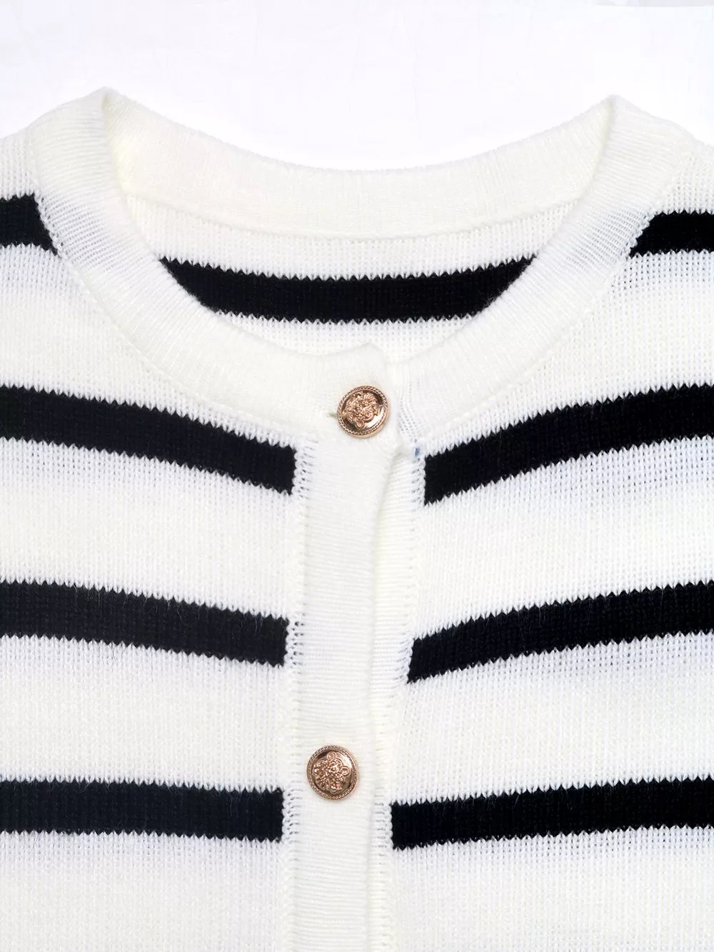 Striped Button-Front Cardigan, image 10