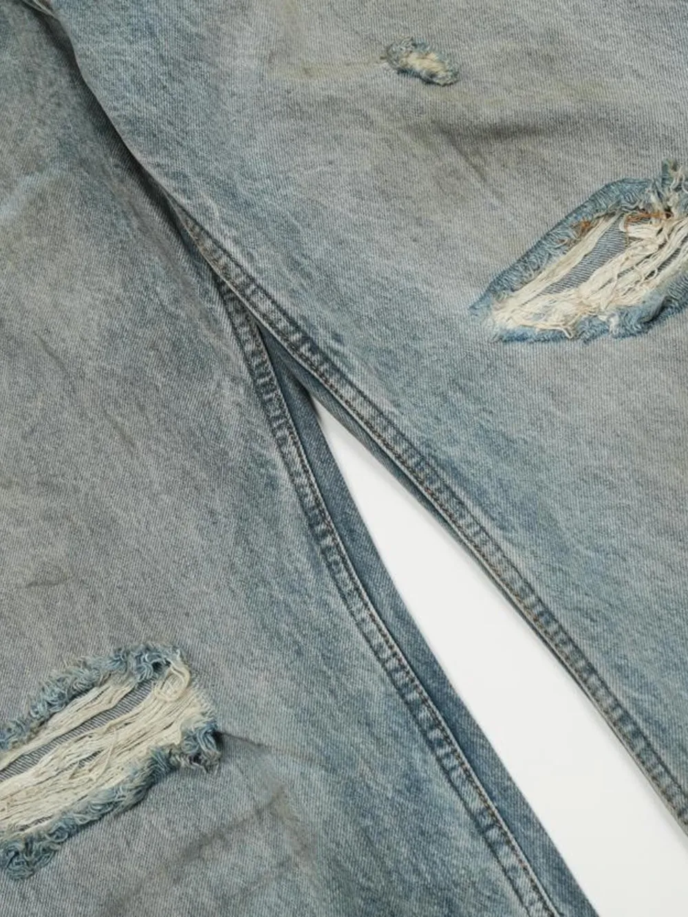 Men's Distressed Wide Leg Jeans, image 6