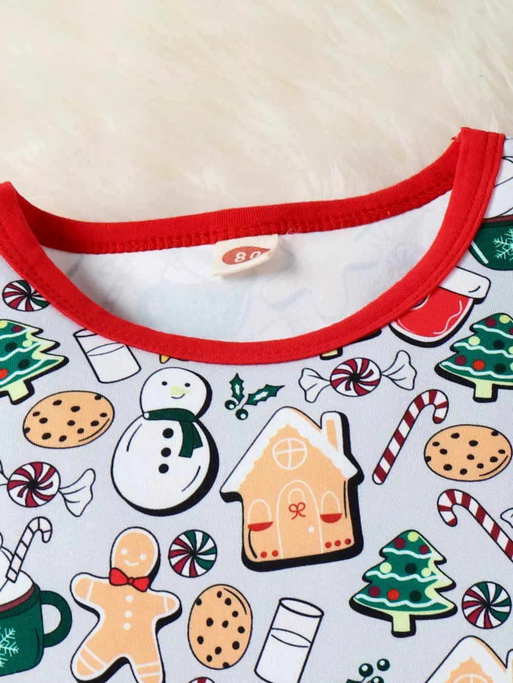 Children's Christmas Print Top and Pants Set, image 9
