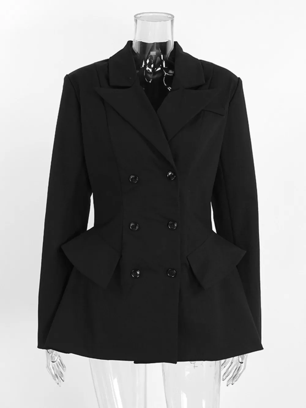 Double-Breasted Blazer with Flap Pockets, image 9