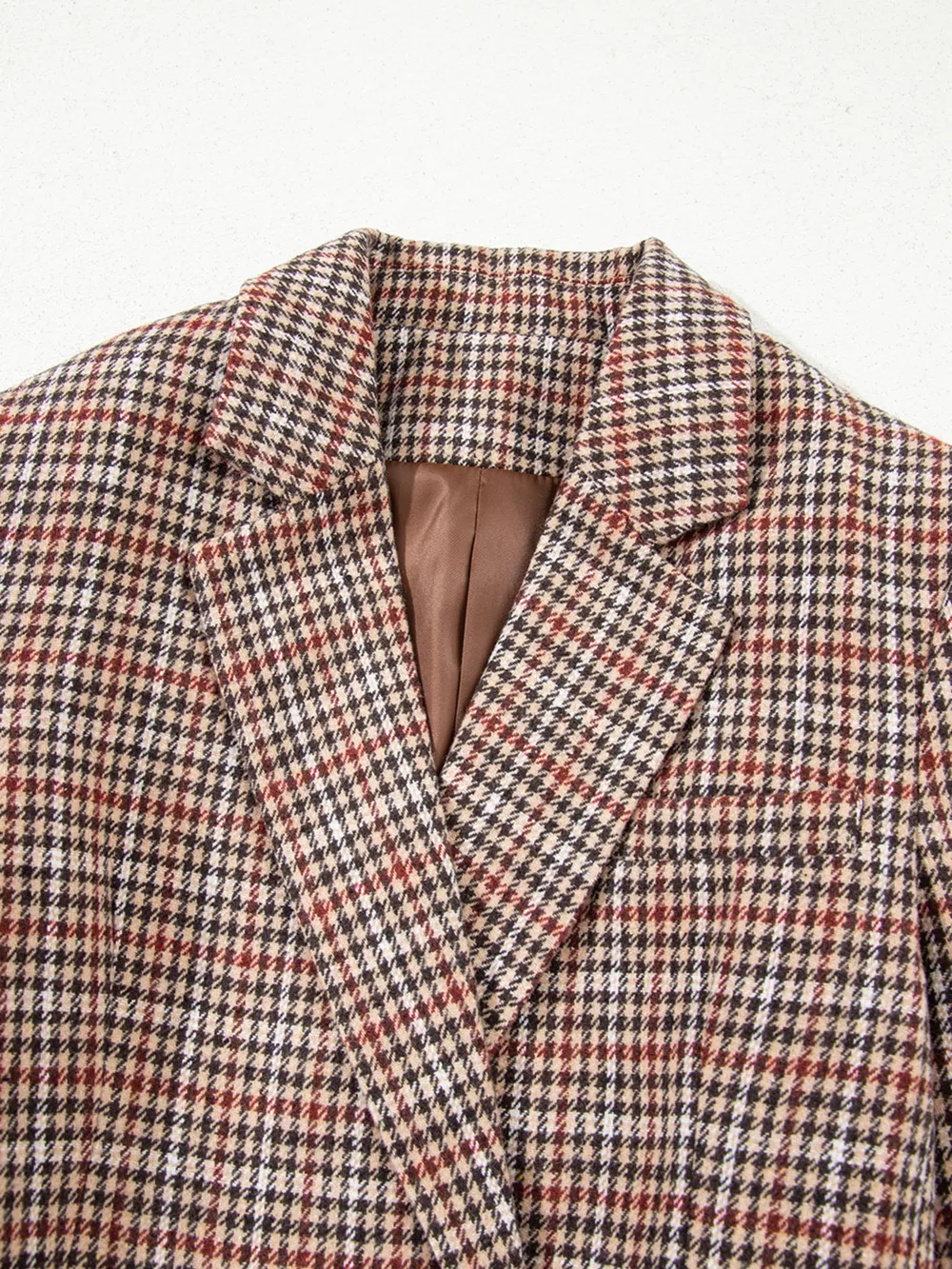 Houndstooth Lapel Collar Blazer, image 16