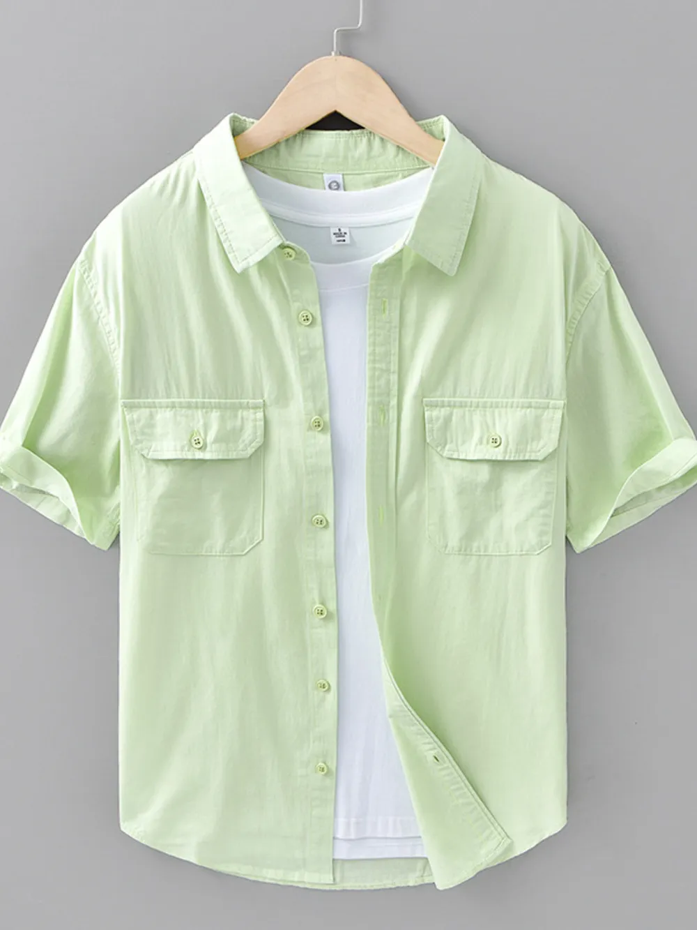 Men's Plus Size Button Up Short Sleeve Shirt, image 14