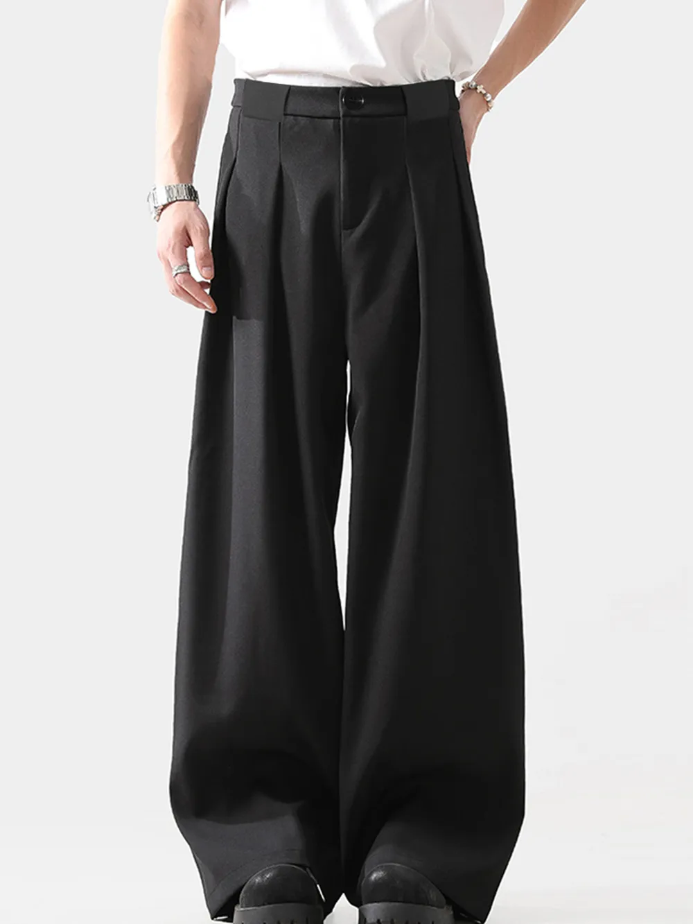 Men's Wide Leg Relaxed Fit Pants, image 4