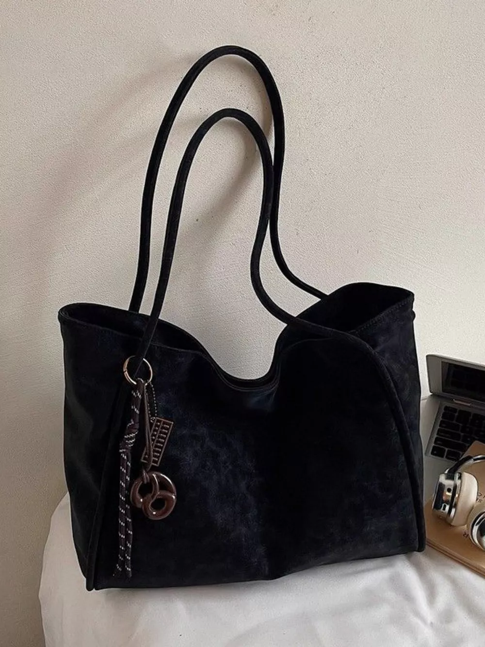 Solid Color Shoulder Bag