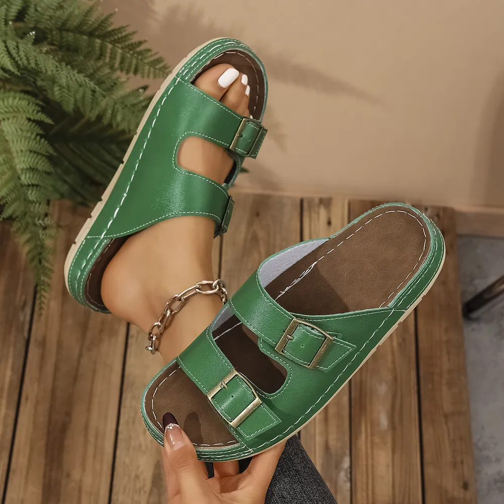 Double Buckle Platform Sandals, image 10
