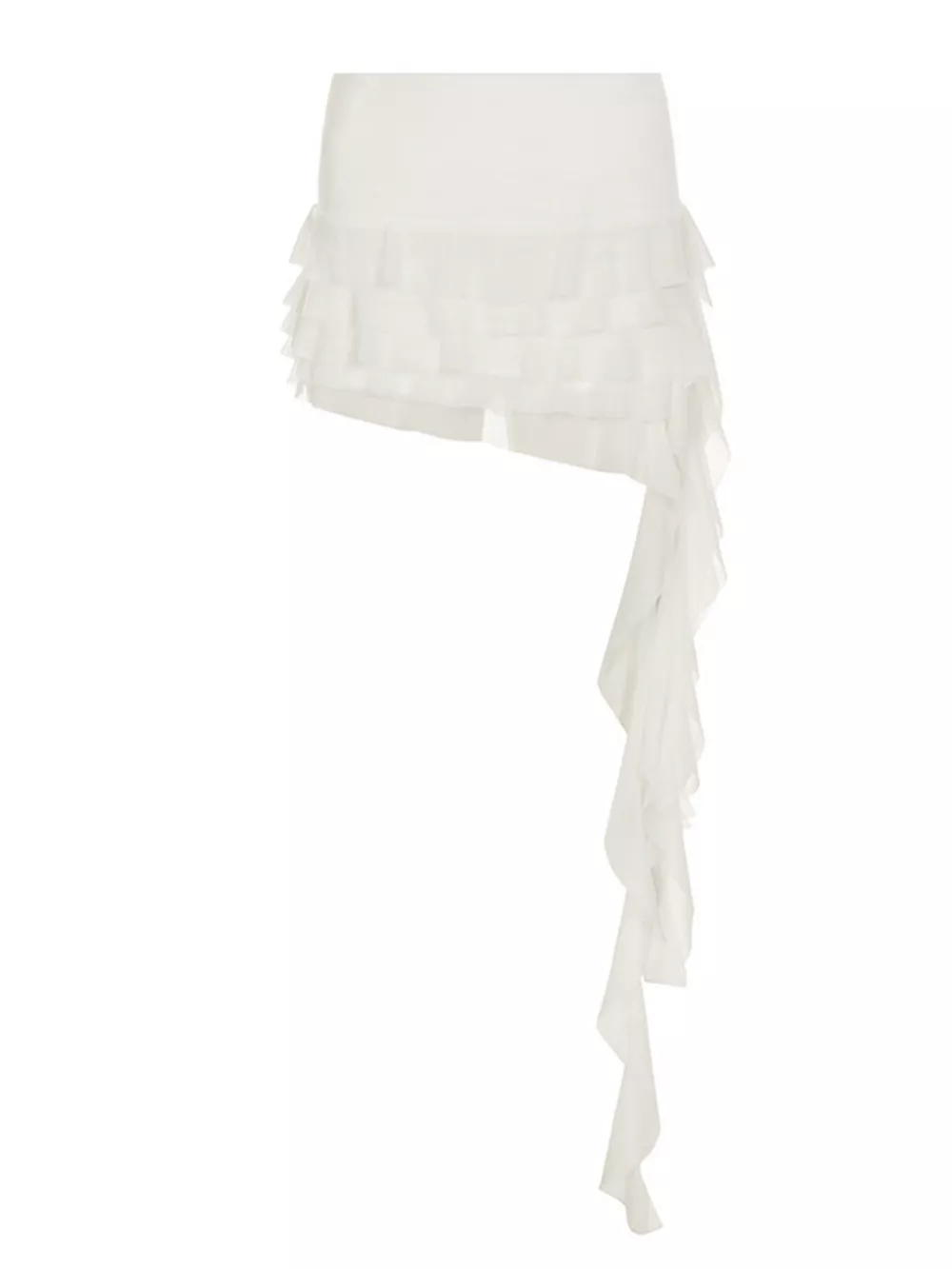 Ruffled Asymmetrical Mini Skirt, image 3