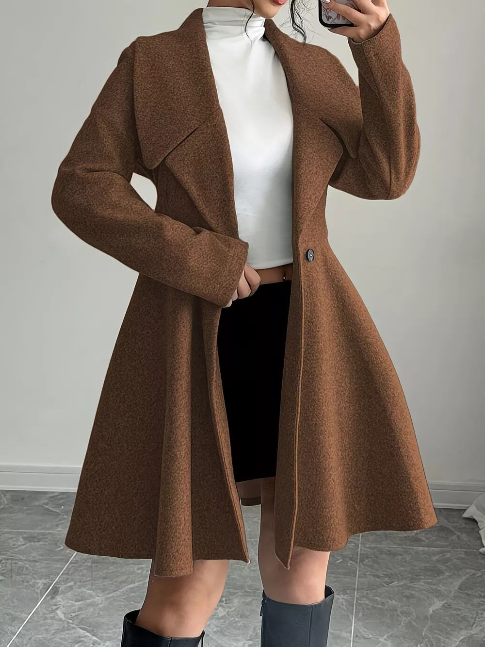 Double-Breasted Long Sleeve Outerwear, image 7