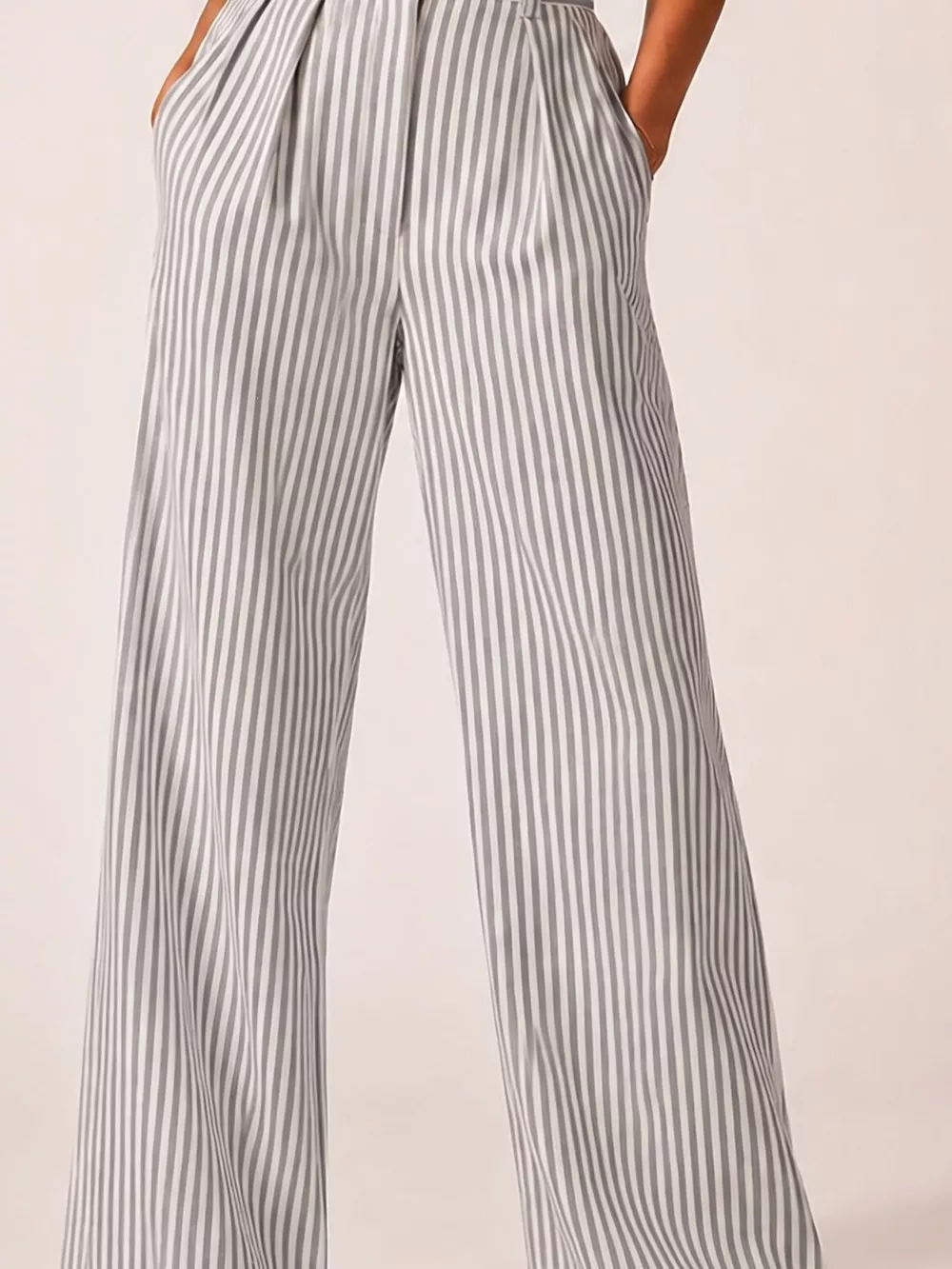 High-Waisted Wide-Leg Striped Pants, image 7