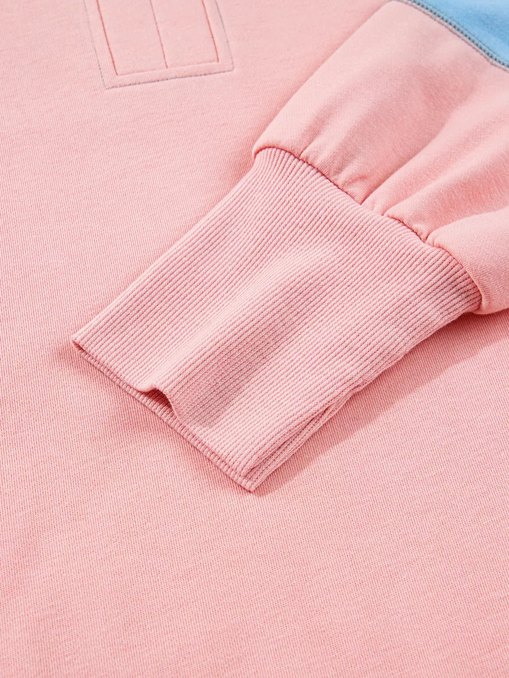 Exposed Seam Color Block Patchwork Slit Cuffs Oversize Sweatshirt, image 9