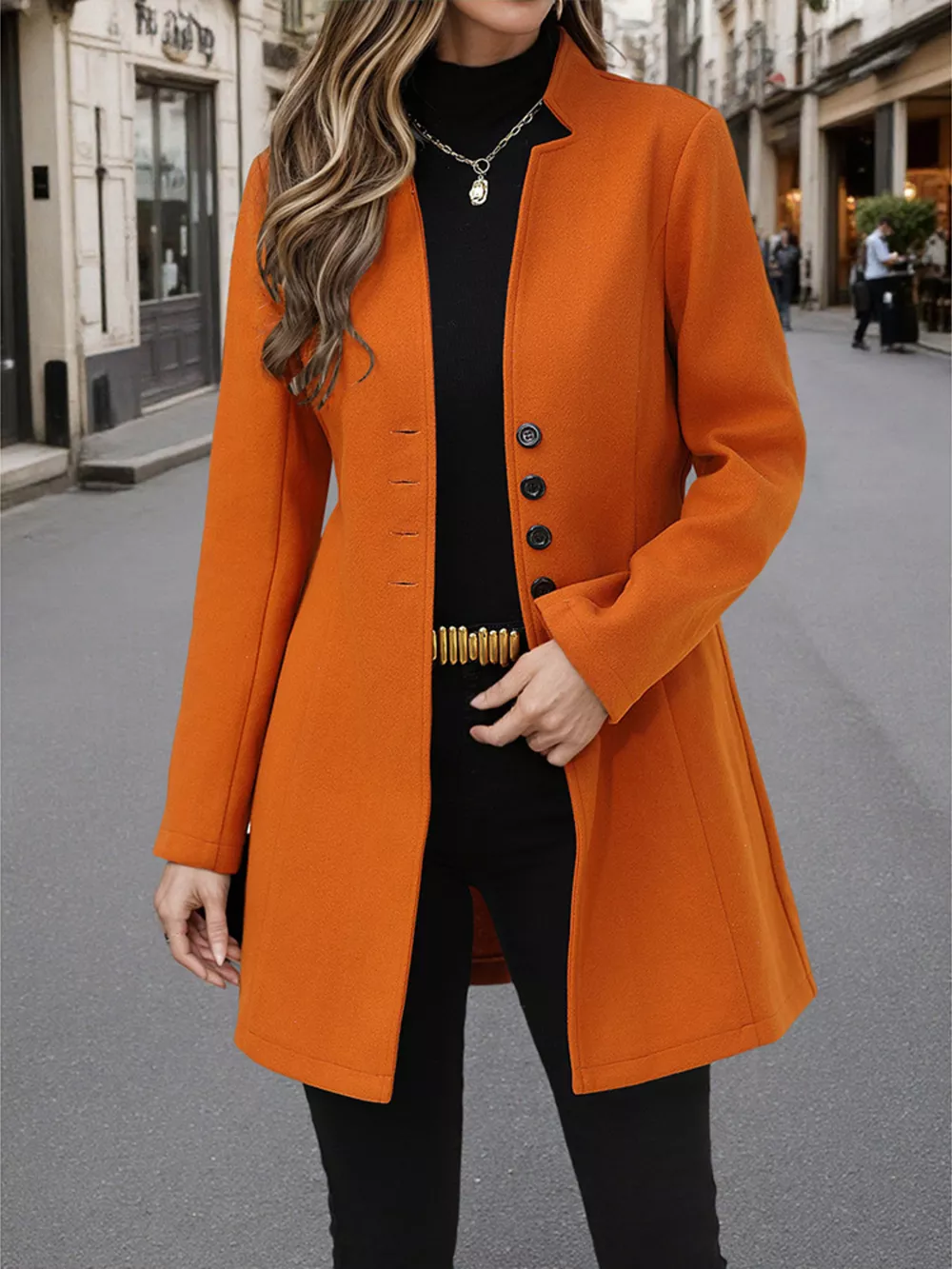 Button Up Long Sleeve Coat, image 24