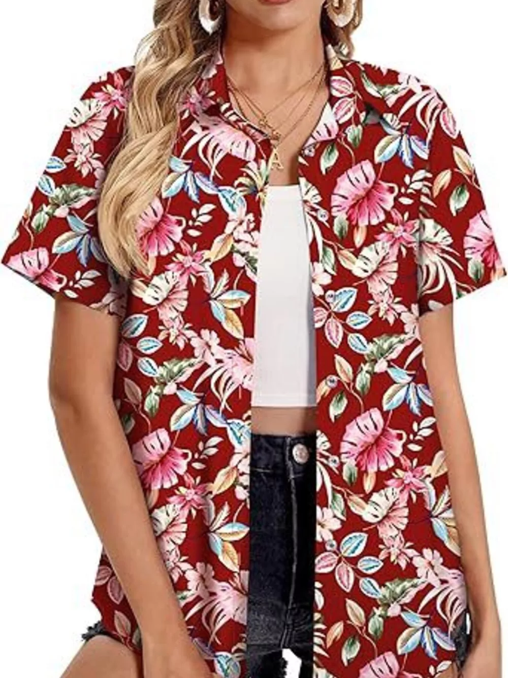 Plant Print Short Sleeve Shirt, image 22