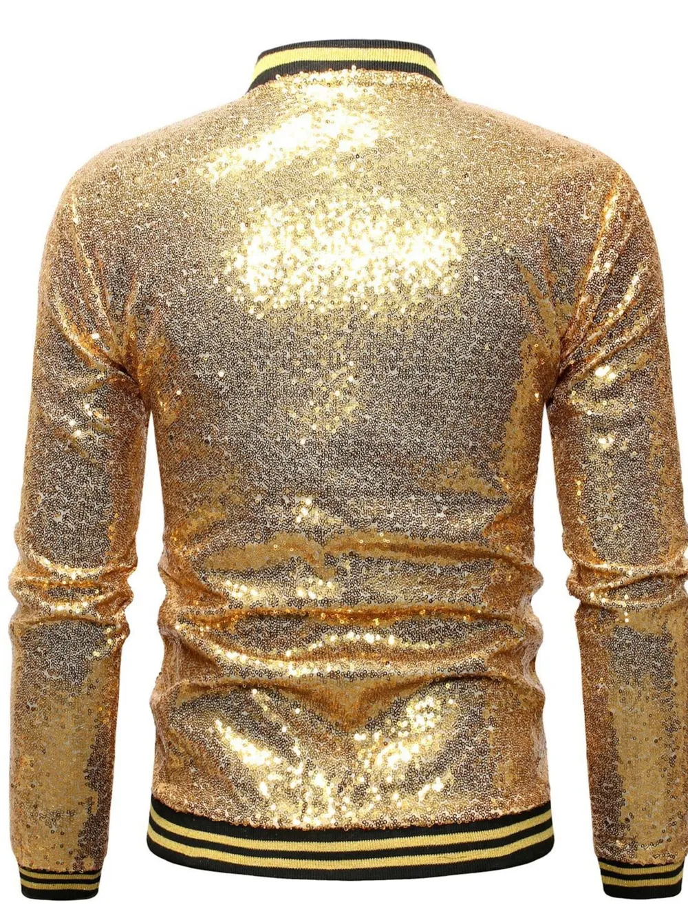 Men's Sequin Zip Up Jacket, image 4