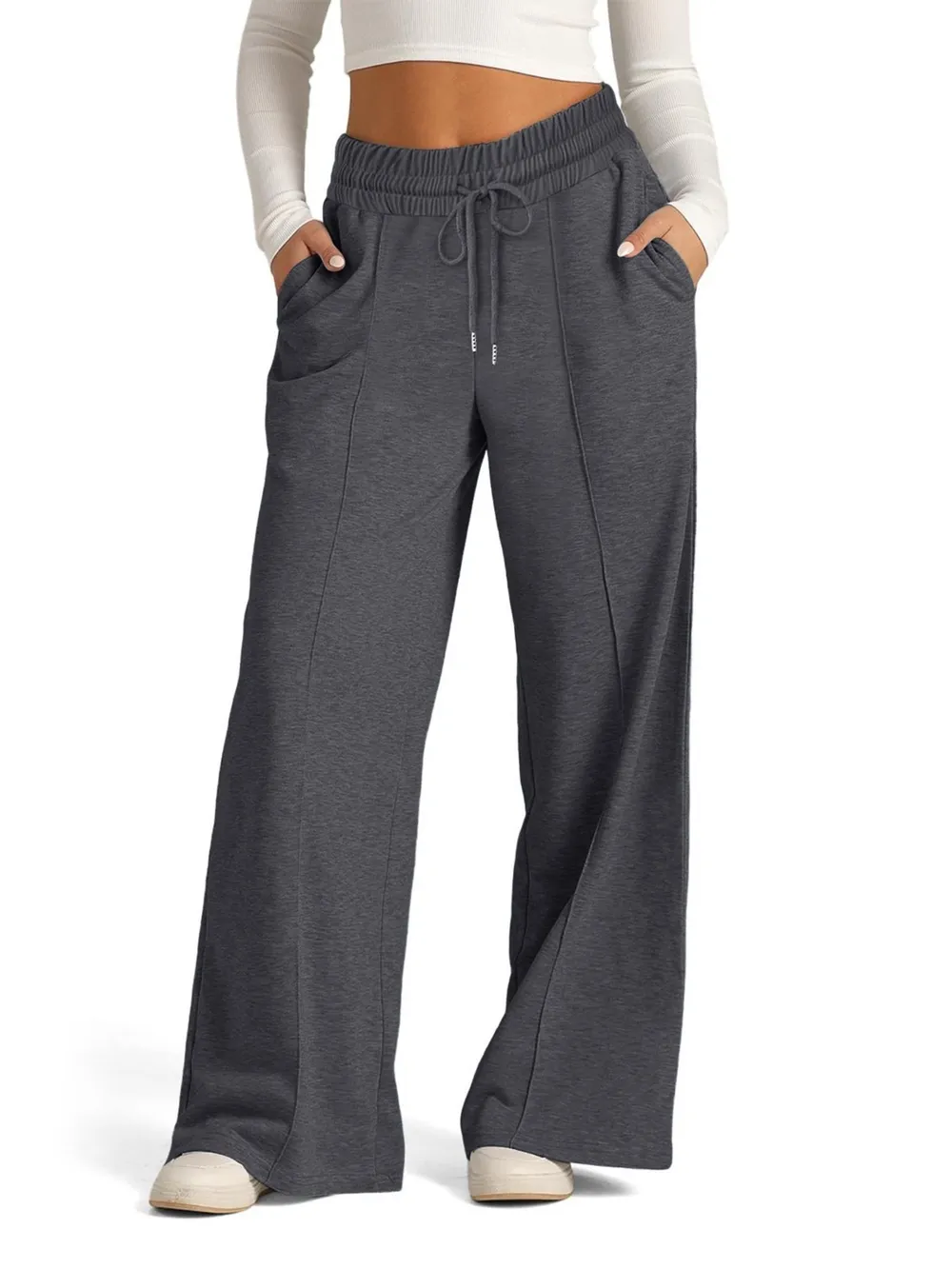 Full Size Drawstring Relaxed Fit Wide Leg Pants Plus Size, image 20