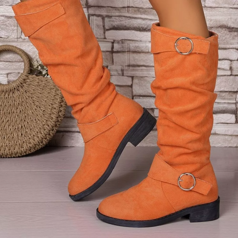 Block Heel Boots with Buckle Detail, image 7