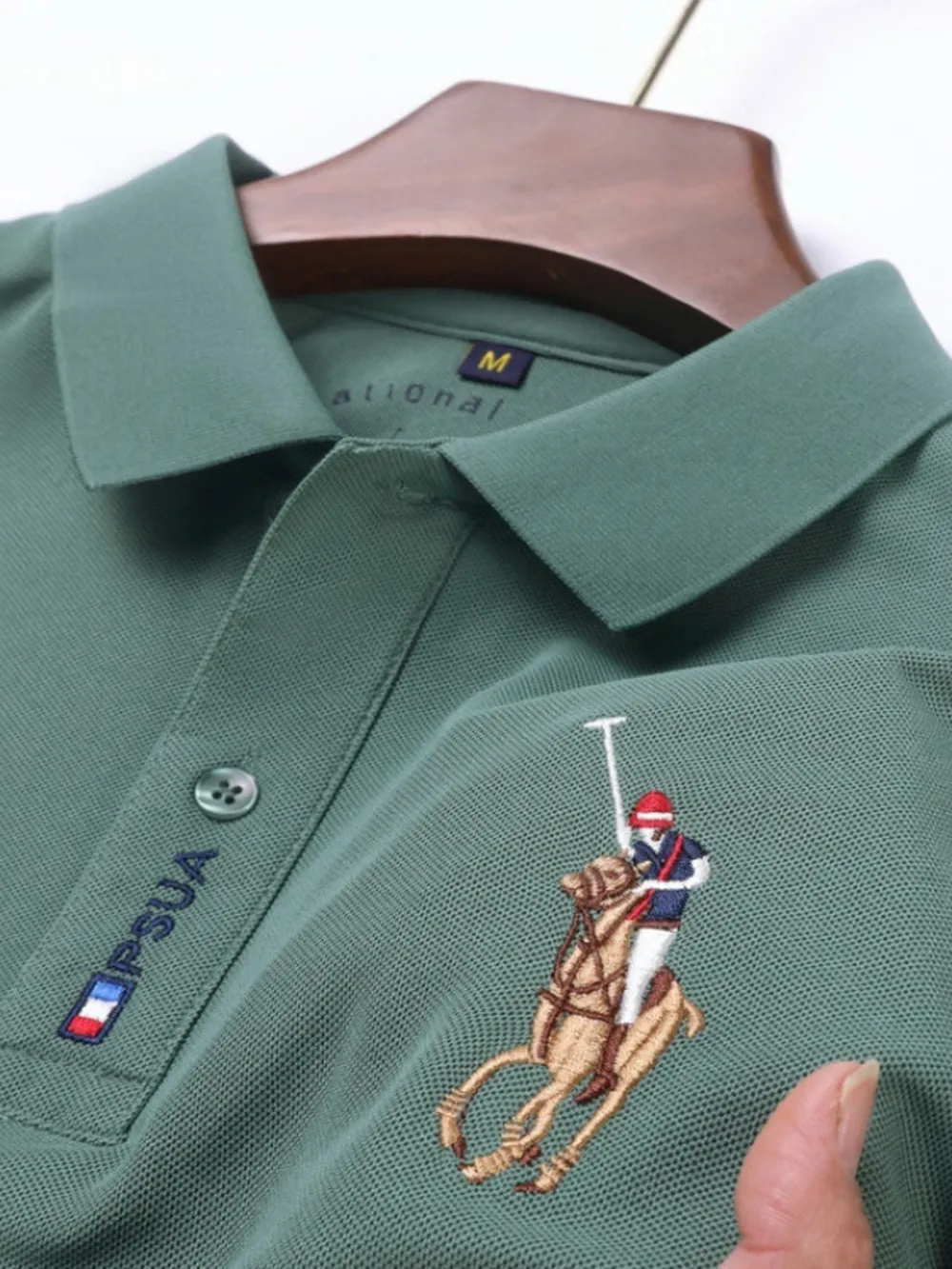 Men's Plus Size Short Sleeve Embroidered Polo, image 2