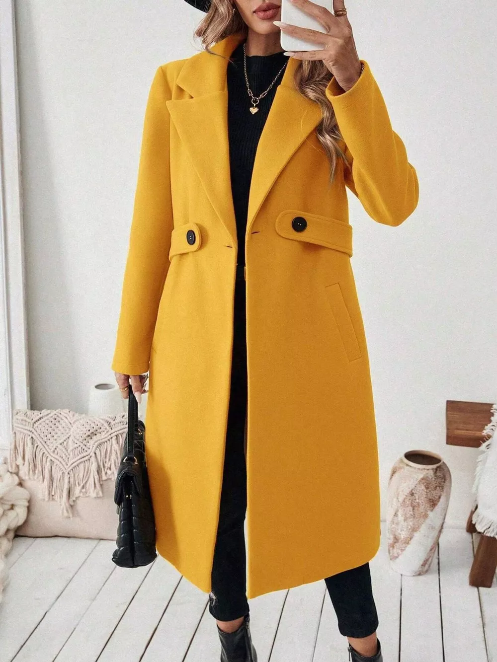 Single-Button Longline Coat, image 19