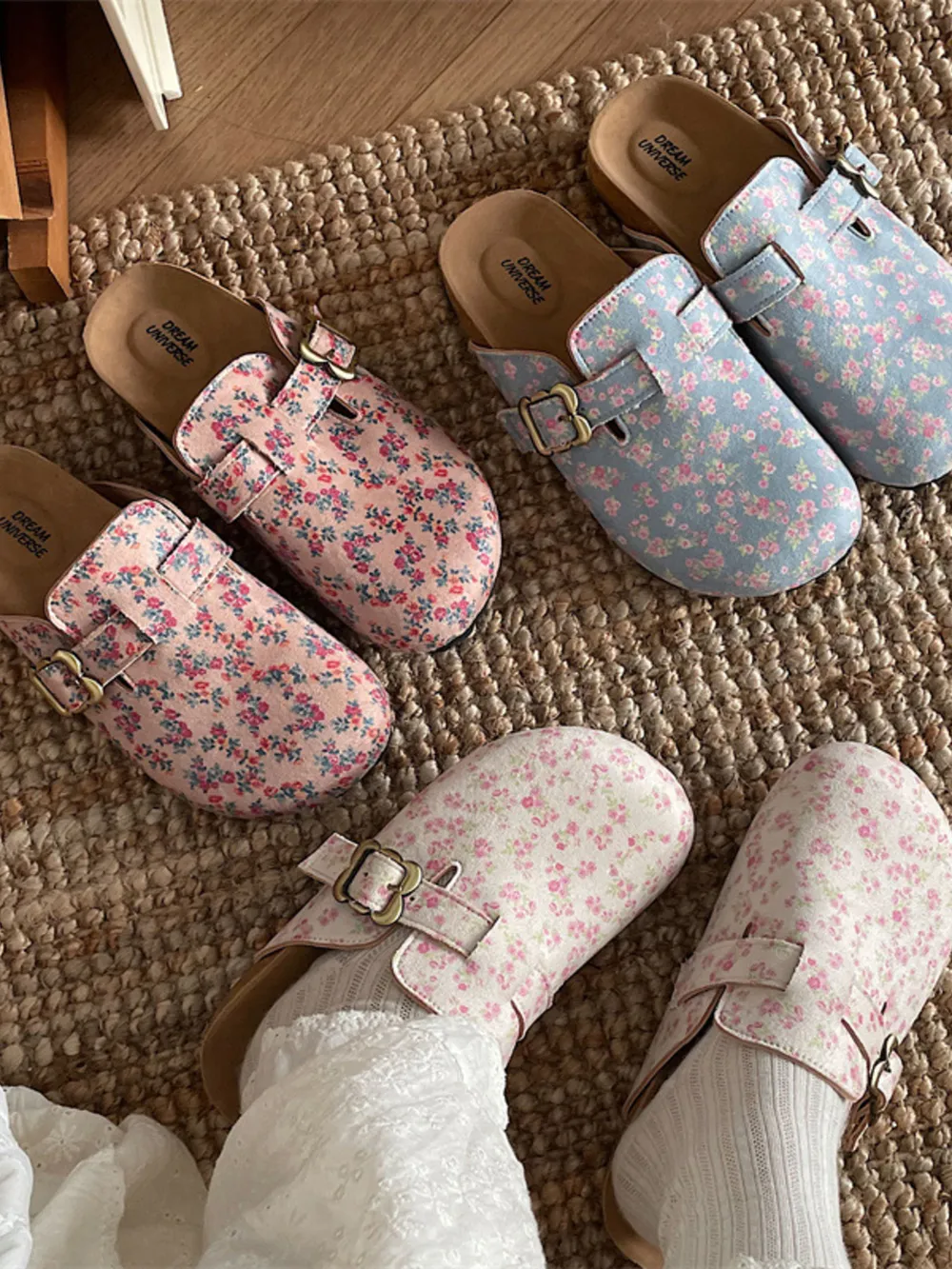 Floral Pattern Round Toe Slip-Ons, image 8