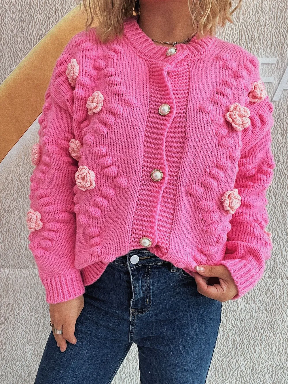 Flower Button Up Long Sleeve Cardigan, image 21