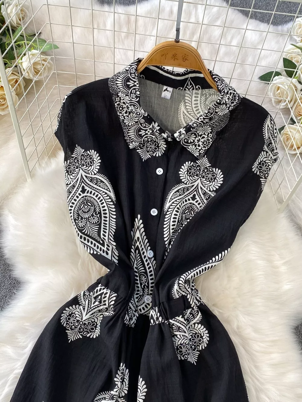 Button Front Wide Leg Jumpsuit, image 19