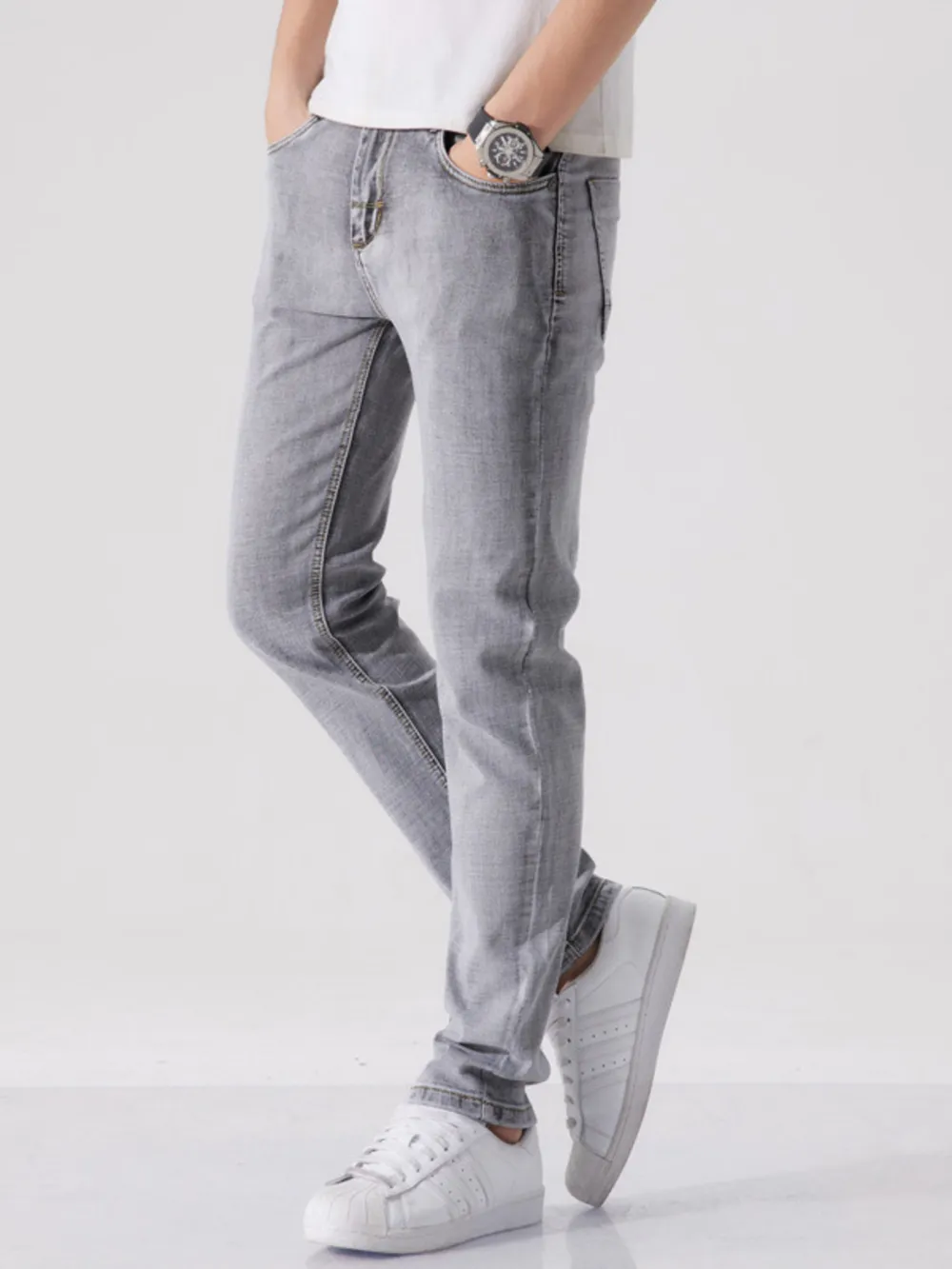 Men's Slim Fit Washed Jeans, image 7