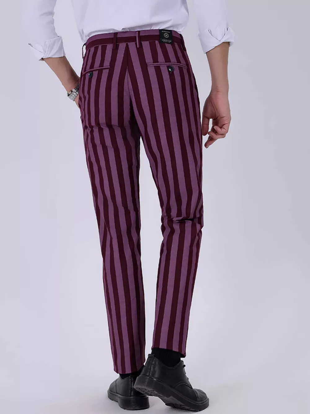 Men's Striped Slim-Fit Pants, image 3