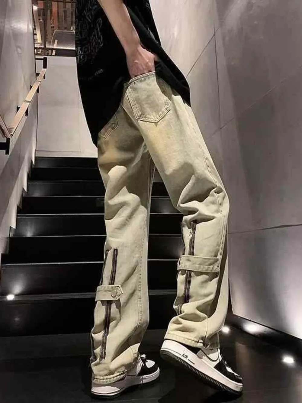 Men's Full Size Wash Wide Leg Jeans Plus Size, image 4