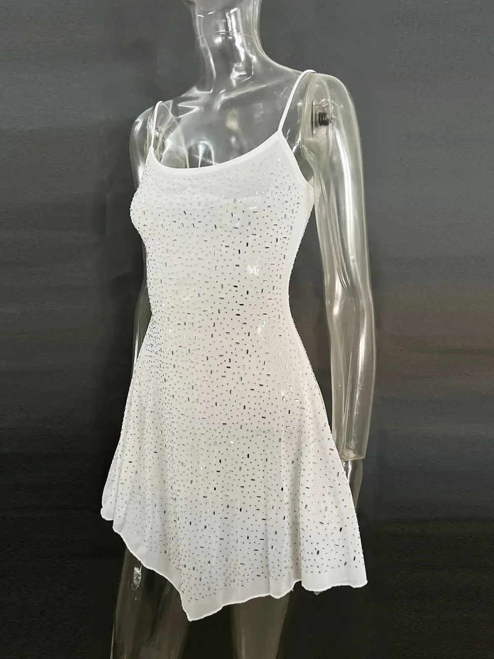 Rhinestone Decor Mini Cami Dress, image 33