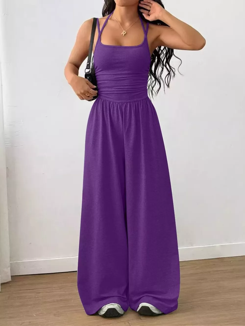 Spaghetti Strap Wide Leg Jumpsuit, image 18