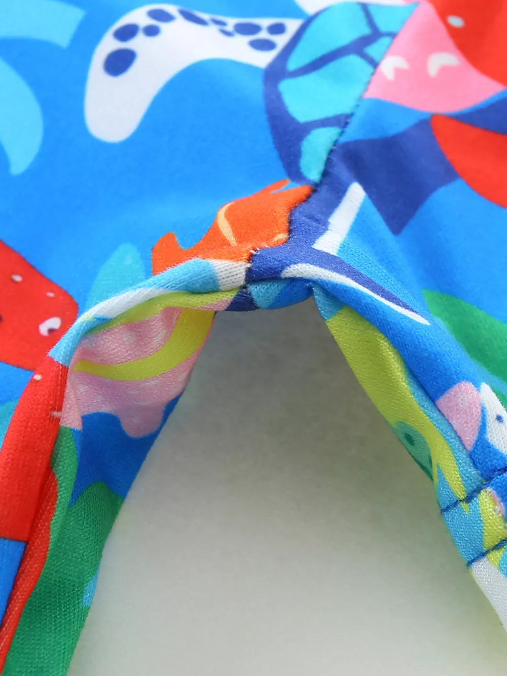 Children's Ocean Print Round Neck Casual Dress, image 4