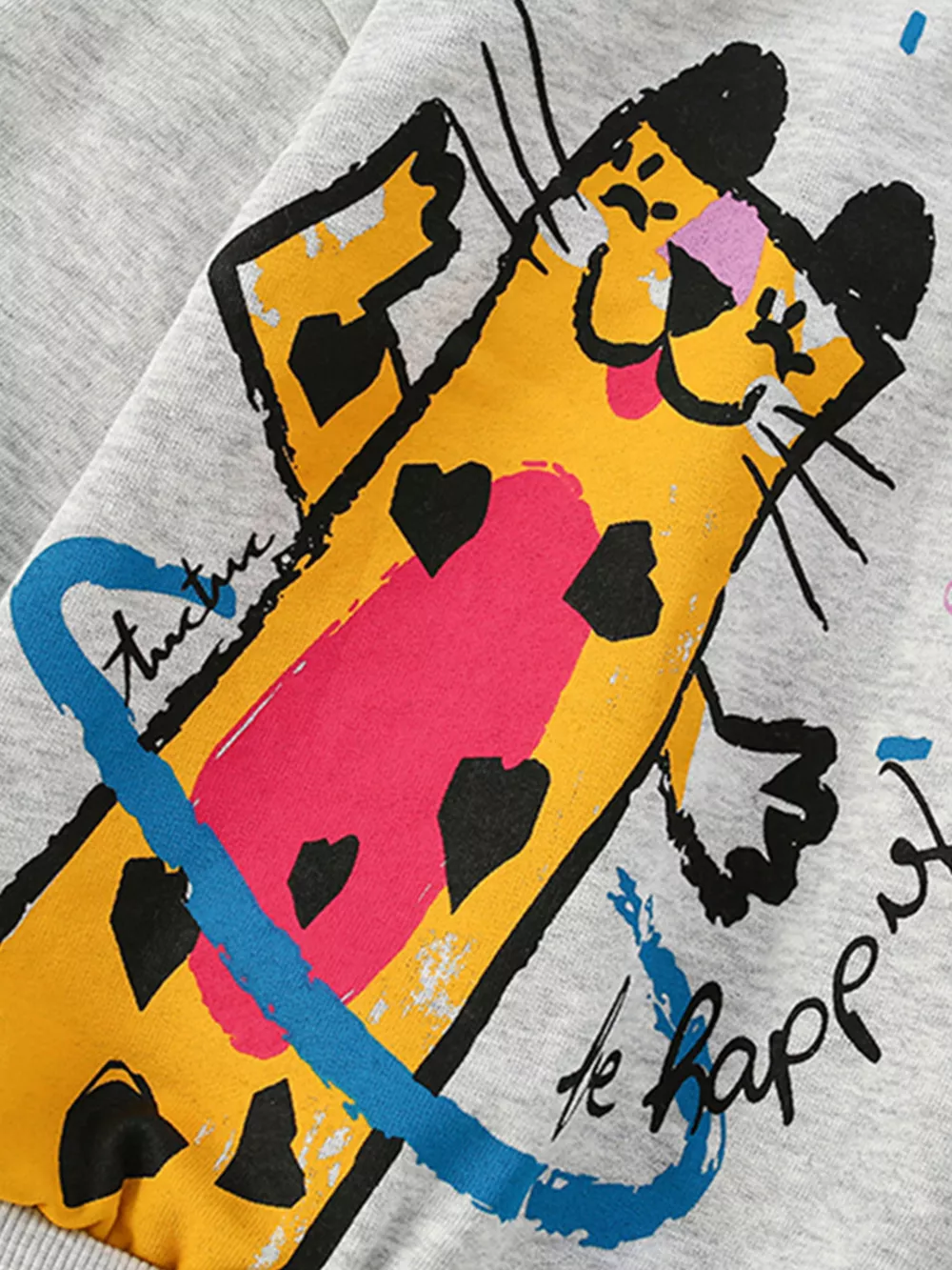 Children's Cartoon Cat Crew Neck Sweatshirt, image 5