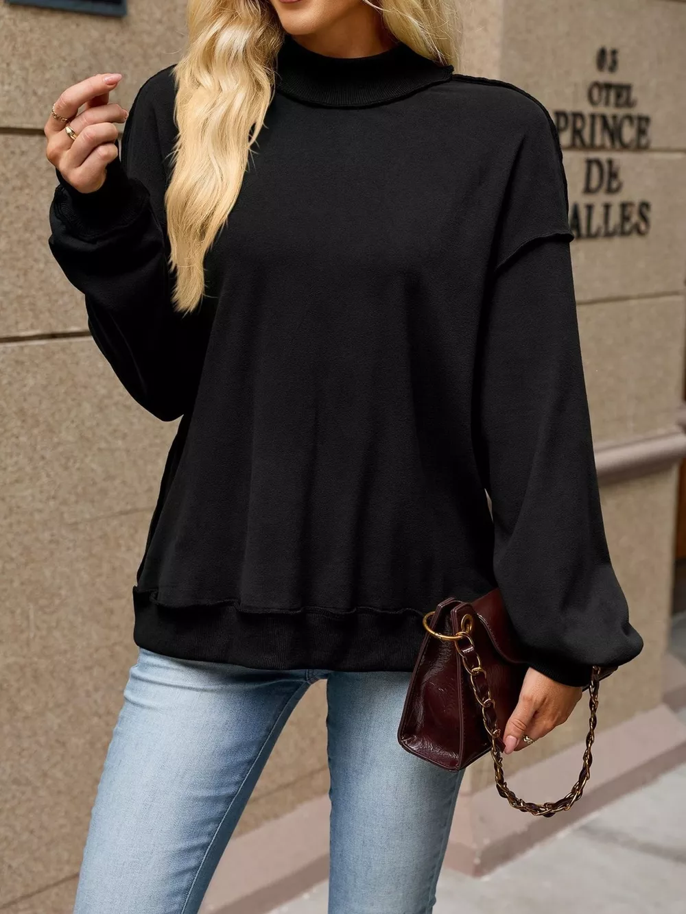 Loose Fit Crew Neck Sweatshirt, image 16