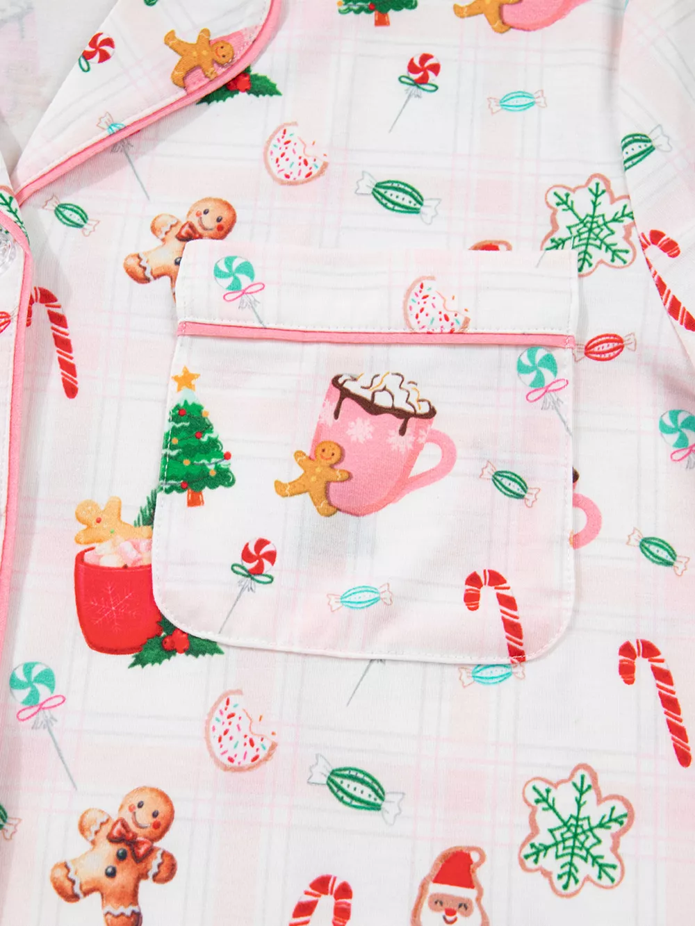 Christmas Spirit Cute Holiday Print Short Sleeve Shirt and Pants 2pcs Pajama Set, image 12