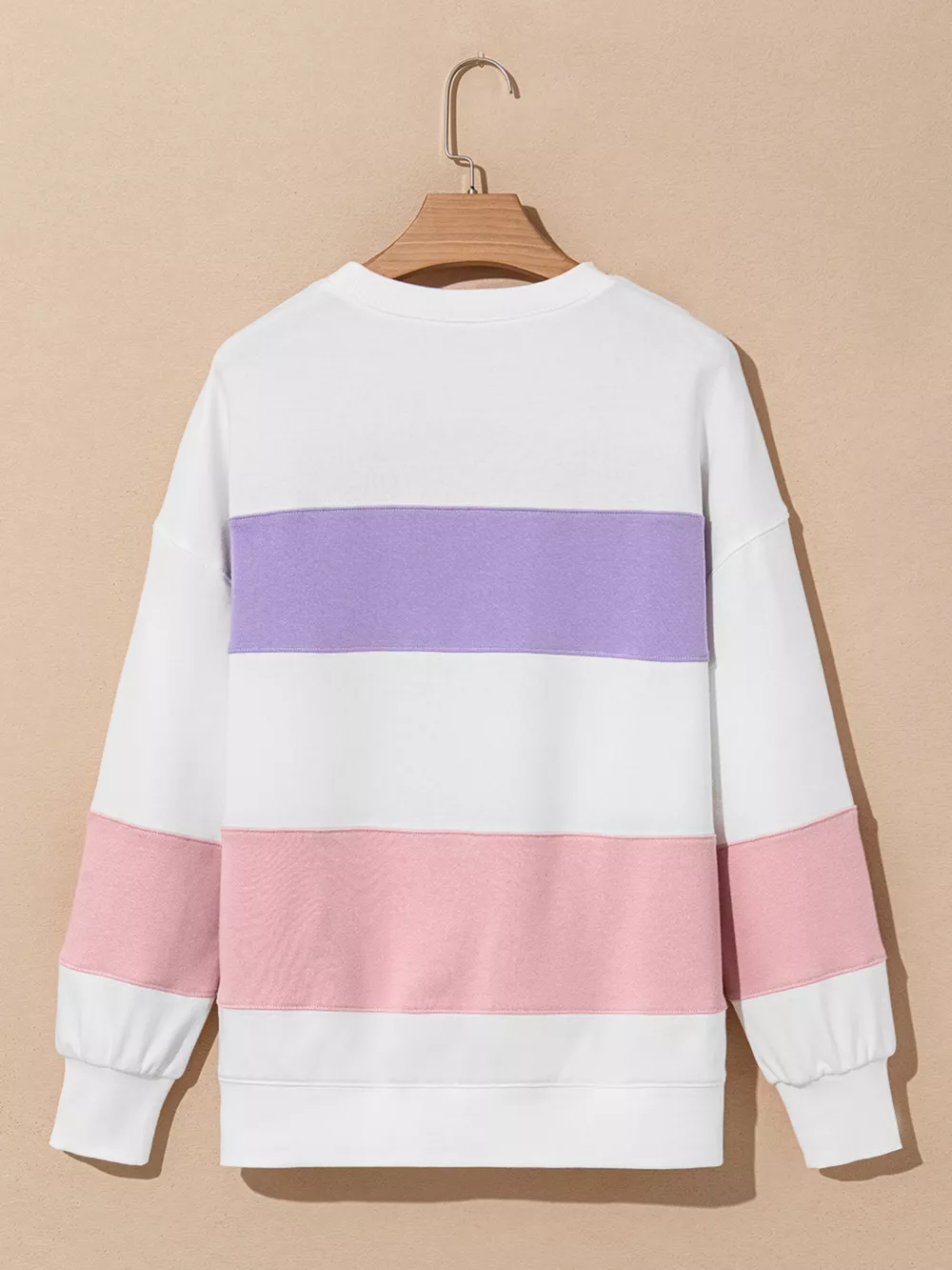 Colorblock Patchwork Drop Shoulder Crewneck Sweatshirt, image 8