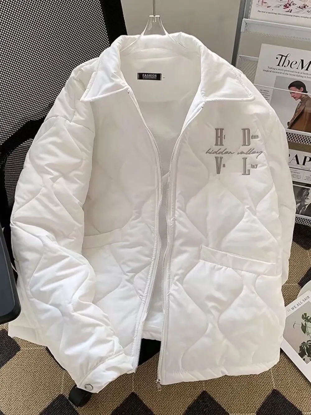 Men's Plus Size Quilted Zip-Up Outerwear, image 7