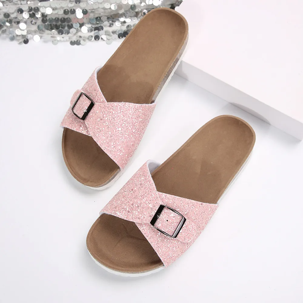 Glitter Buckle Strap Sandals, image 7