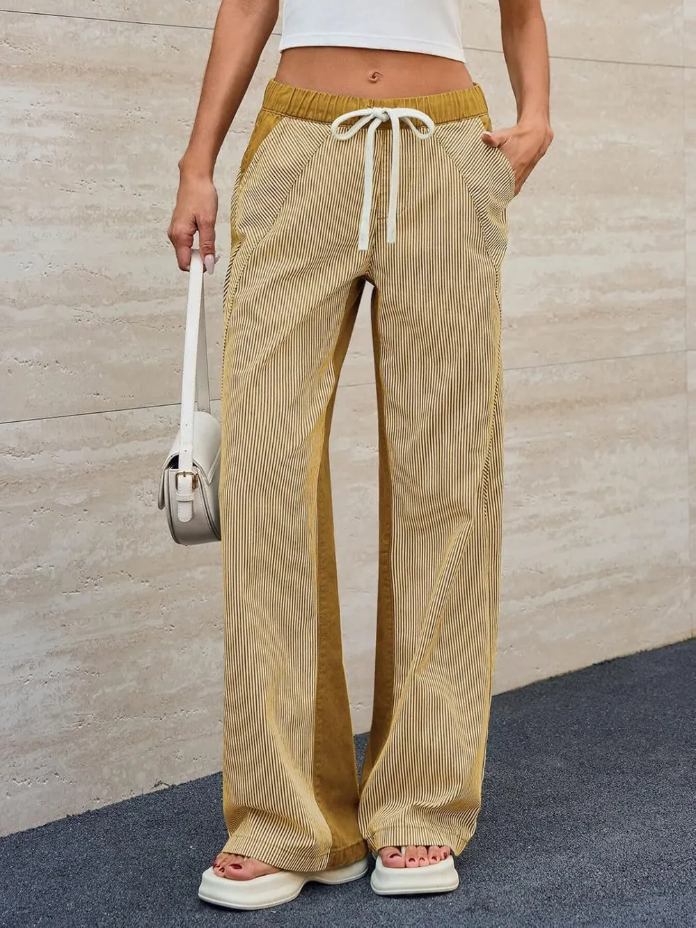 Striped Wide Leg Jeans, image 17