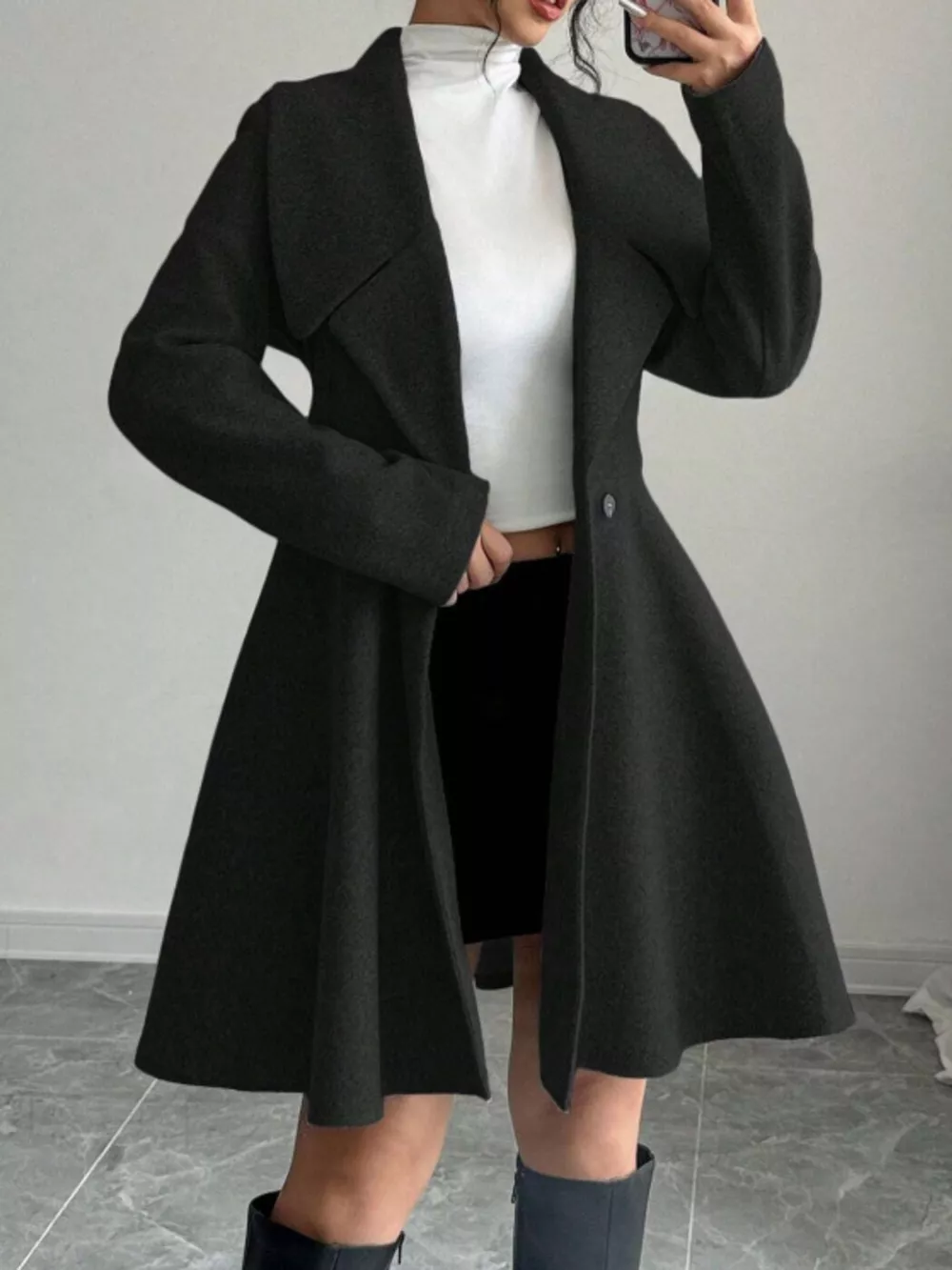 Double-Breasted Long Sleeve Outerwear, image 12