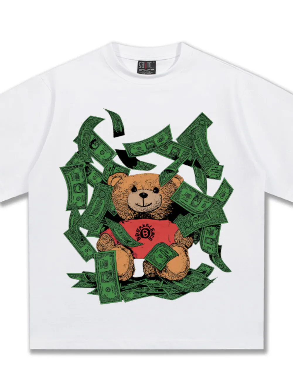 Men's Money Bear Graphic Short Sleeve T-Shirt, image 3