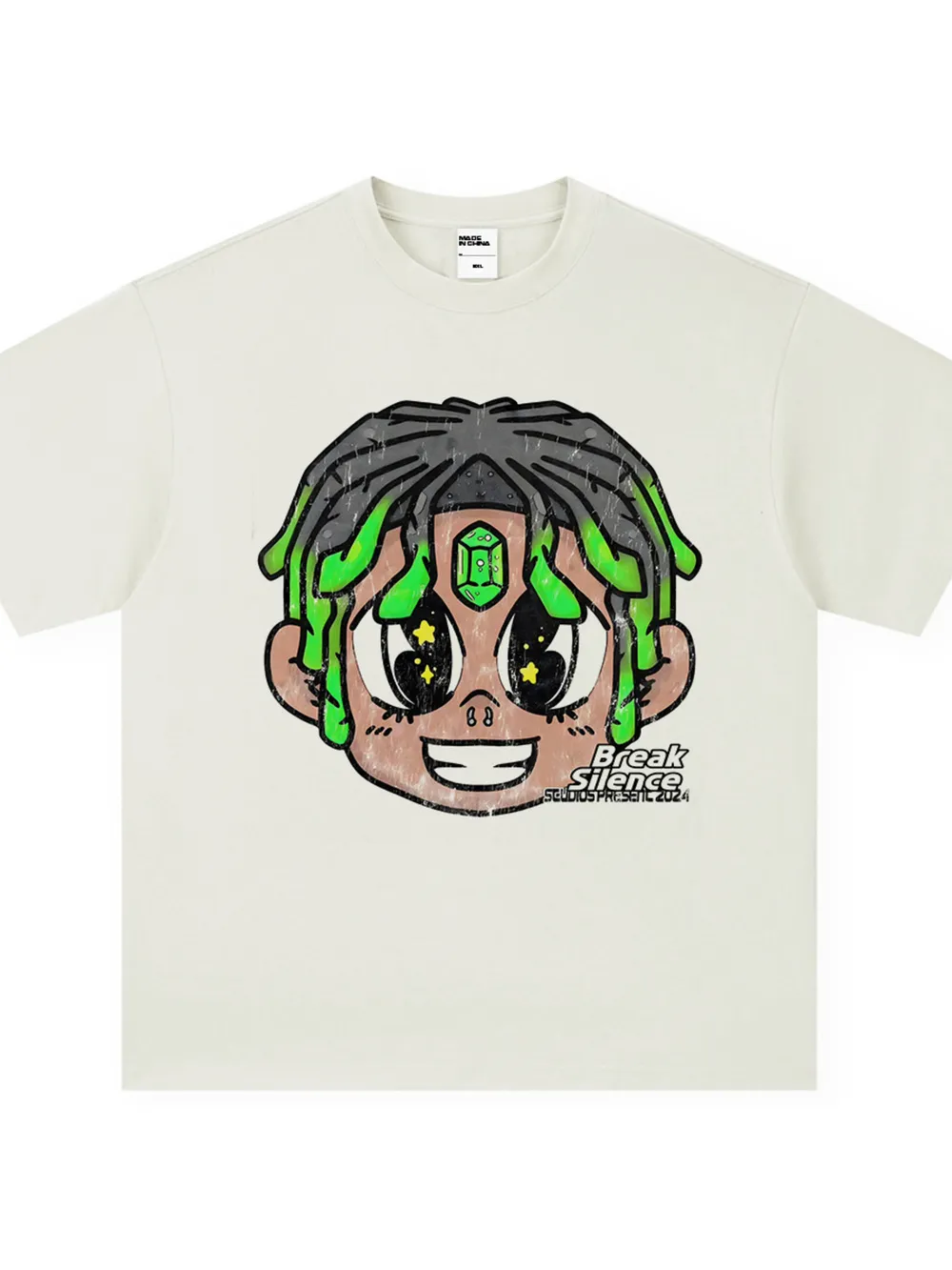Men's Cartoon Graphic Oversized T-Shirt, image 5