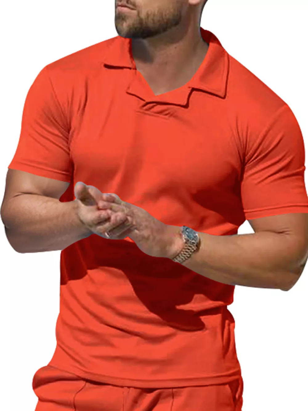 Men's Full Size Casual Short Sleeve Polo Plus Size, image 9