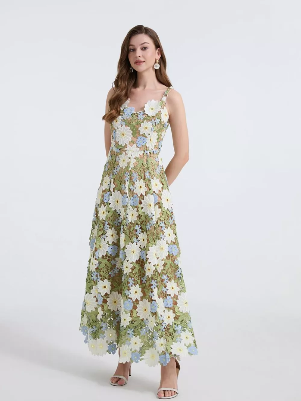 Floral Embroidered Maxi Dress, image 4