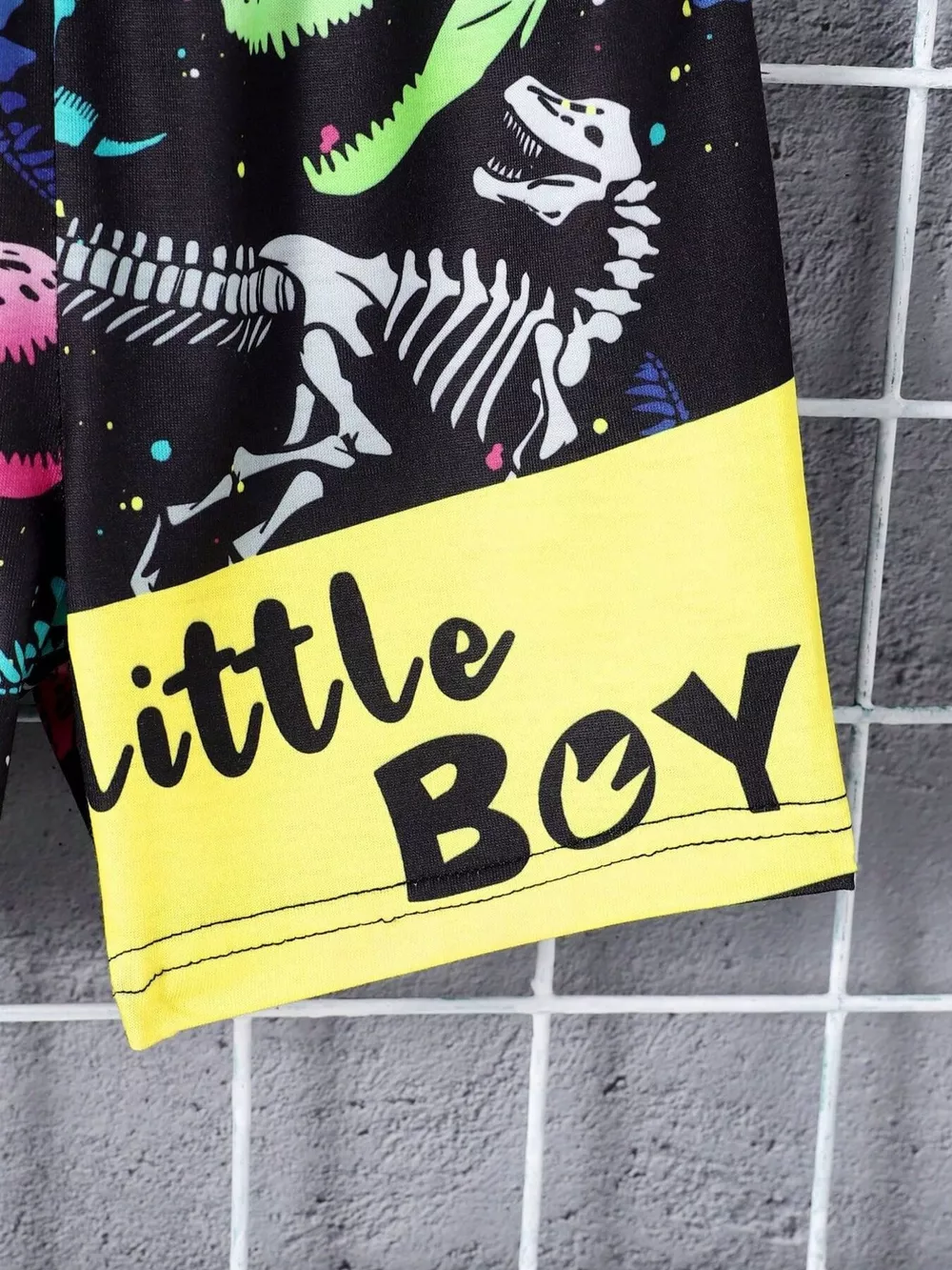 Children's Mommy's Little Boy Dinosaur Print Casual Set, image 7