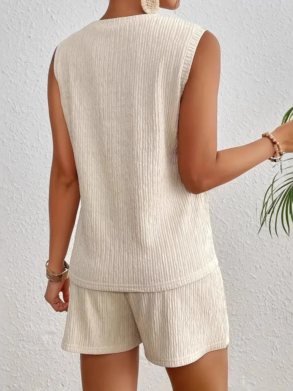 Round Neck Tank Top and Shorts Set, image 7