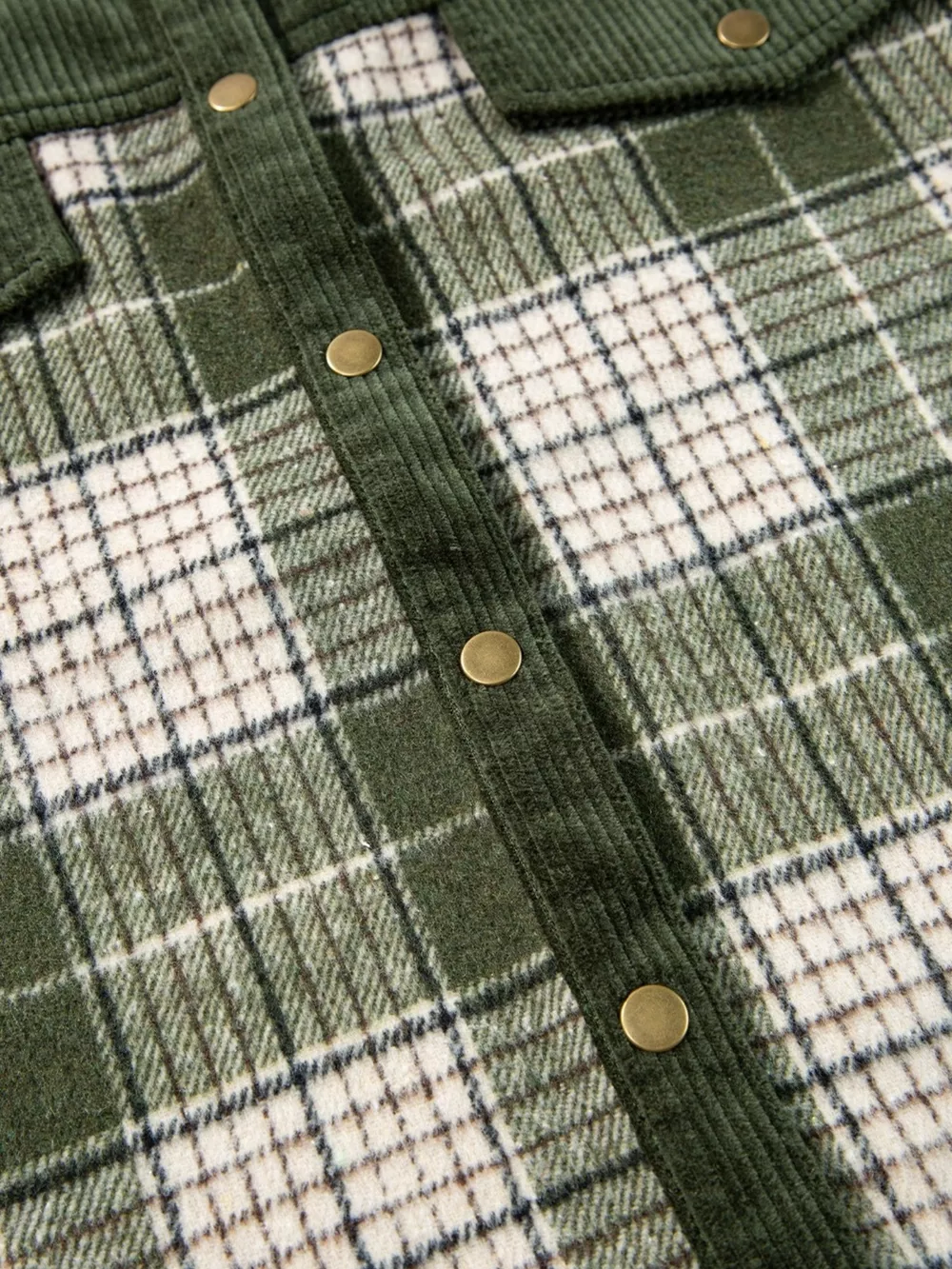 Plaid Button Up Long Sleeve Shacket, image 7