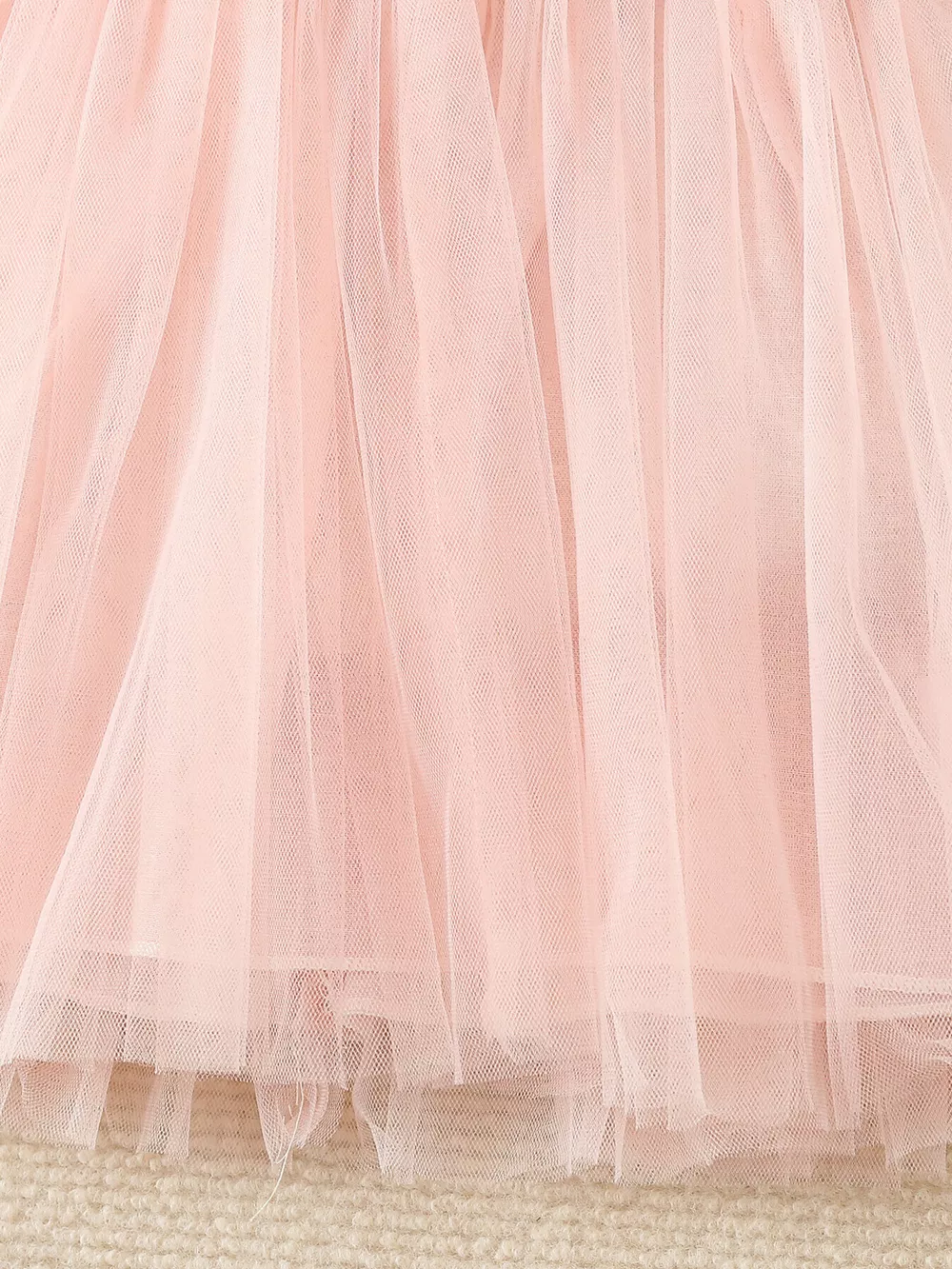 Children's Floral Cap Sleeve Tulle Dress, image 4