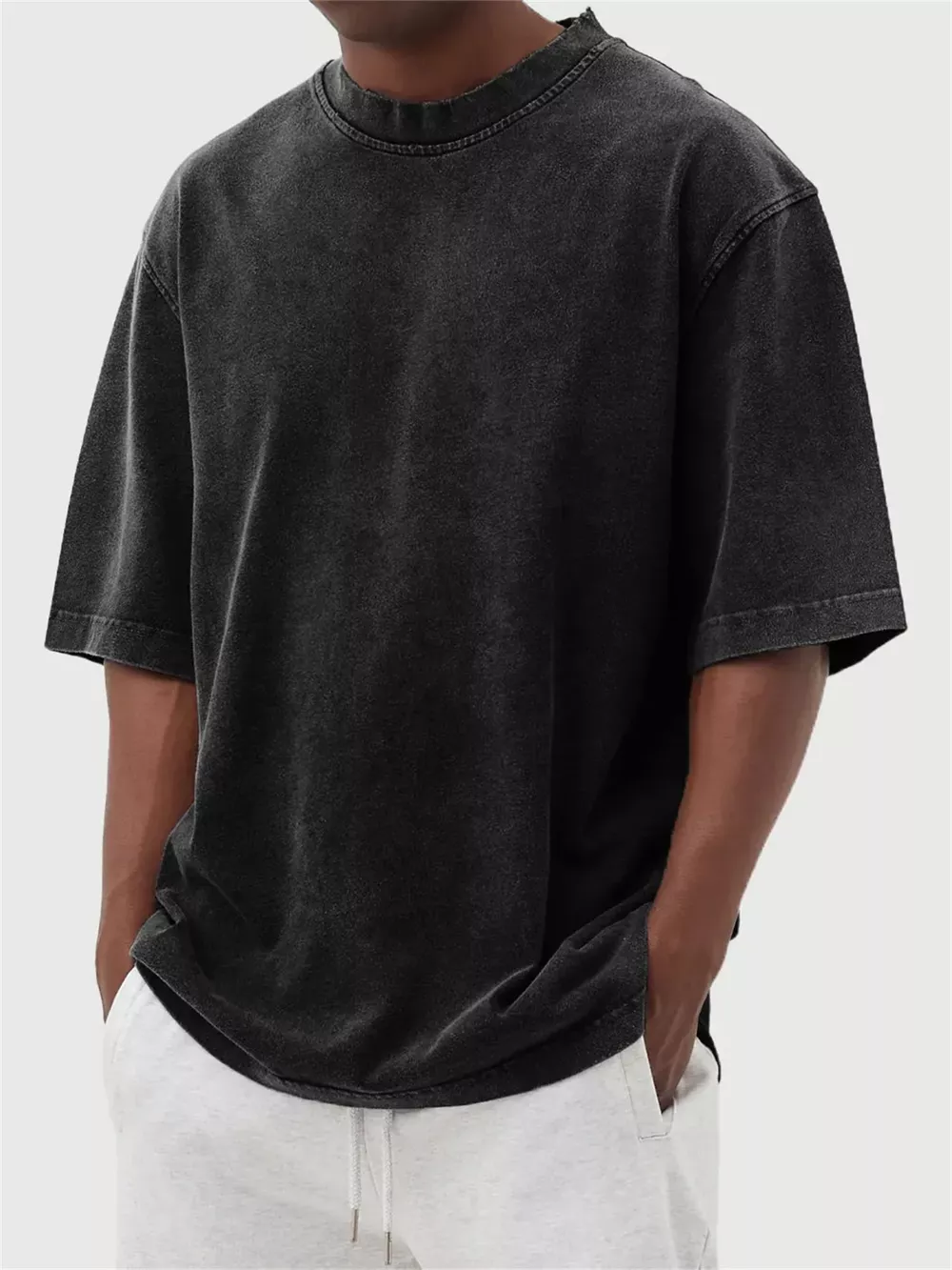 Men's Full Size Vintage Wash Oversized T-Shirt Plus Size, image 3