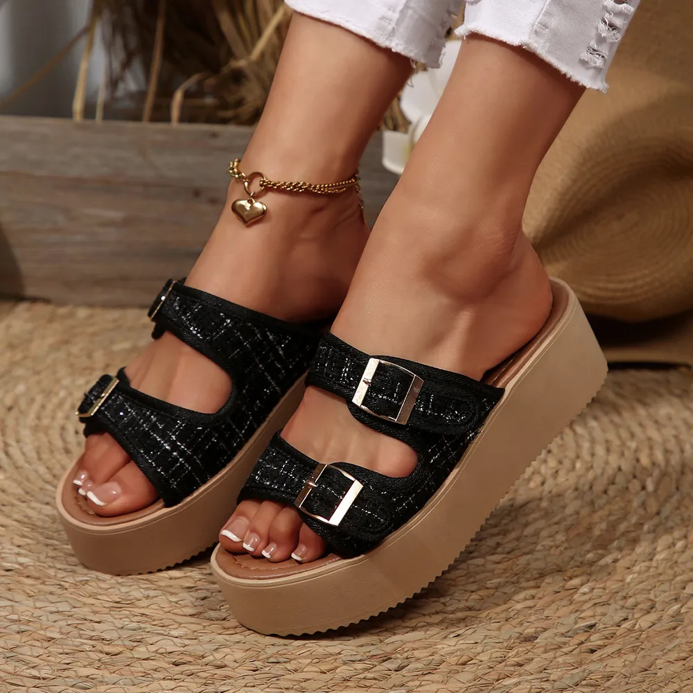 Double Buckle Platform Sandals, image 6