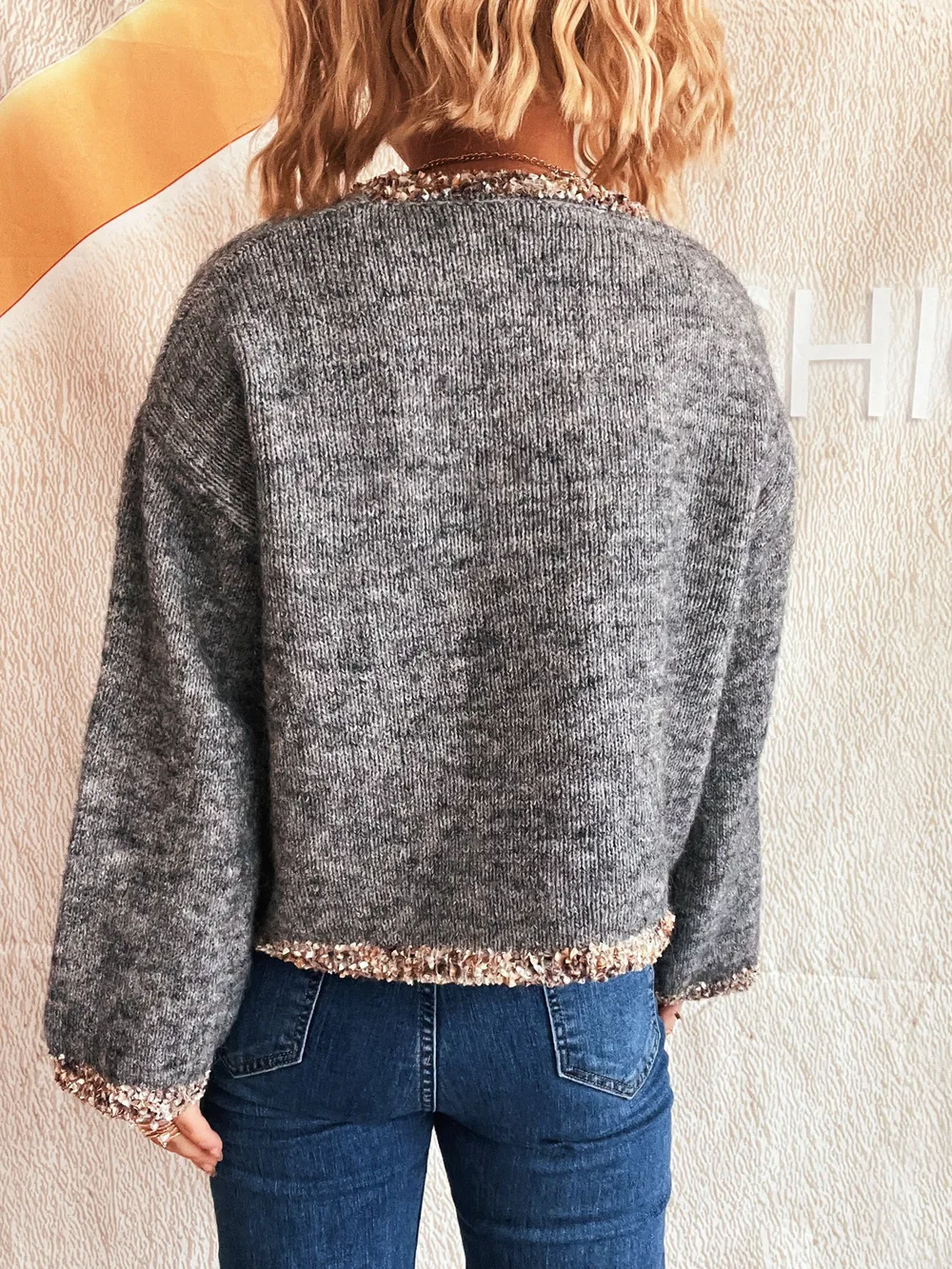 Round Neck Cropped Sweater, image 17