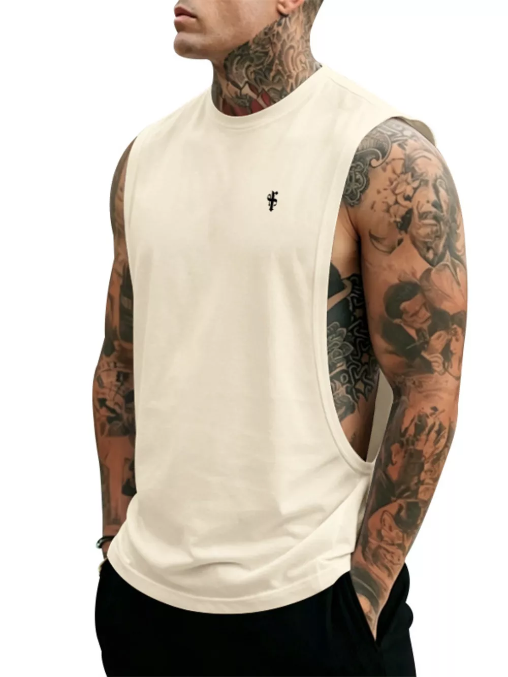 Men's Full Size Round Neck Tank Top Plus Size, image 26